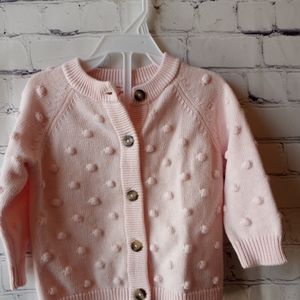 Pink Cat & Jack button up sweater